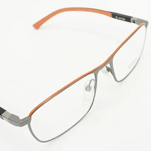 E06294 未使用品 STARCK EYES 眼鏡 メタリックグレー/オレンジ