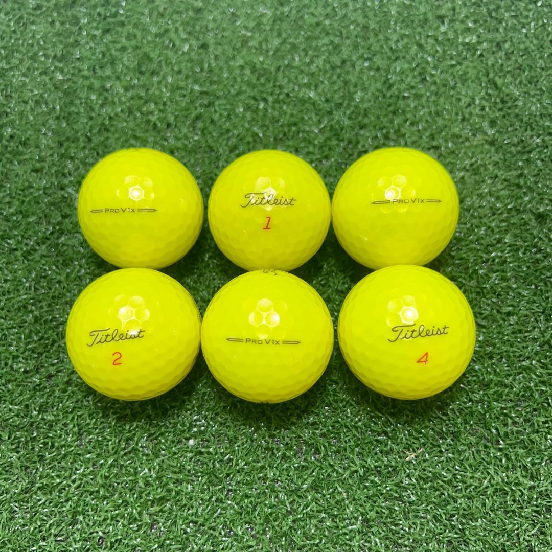 S116】Titleist PRO V1X 黄 23年 ロストボール 24球