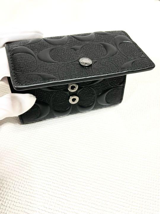 最新品定番 確実本物 新品未使用 COACH コーチ キーケース メンズ ブラック 黒 OQSrE-m68705354976 日本製特価
