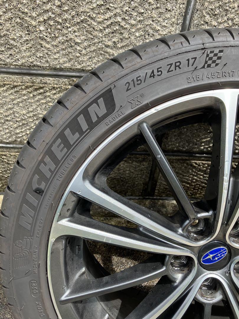 スバル　純正　BRZ 7J+48 2021年ミシュラン　215/45R17