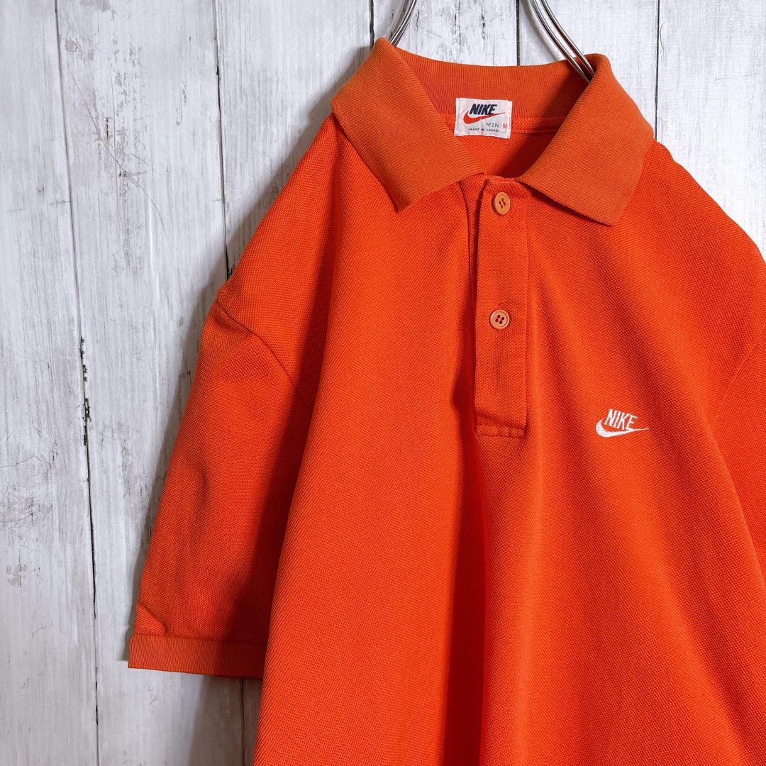 【入手困難】90s 古着 ナイキ NIKE オレンジ 半袖ポロシャツ #369