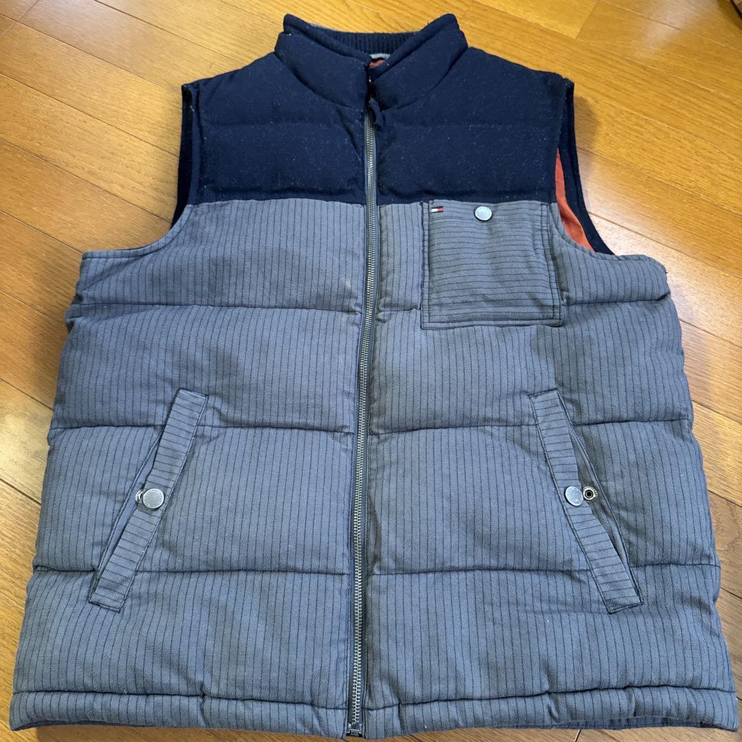 トミーヒルフィガー　ベスト ネイビー グレー　メンズ　XL 5,950円