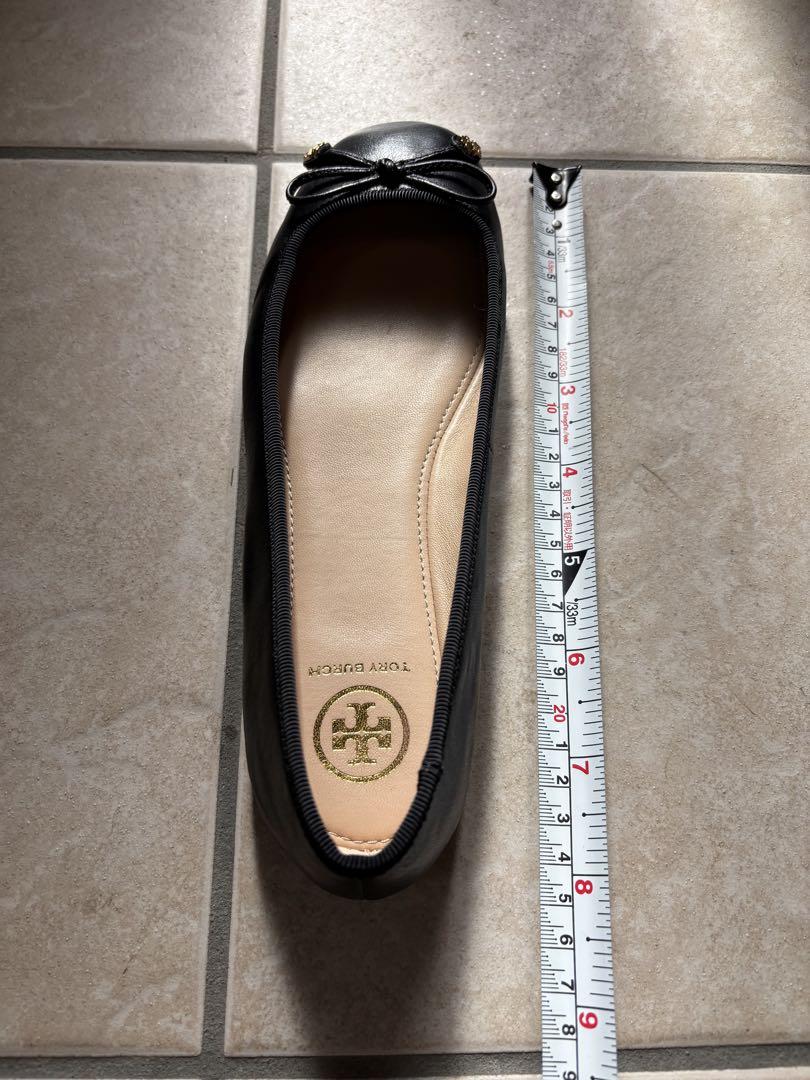 TORY BURCH 黒 フラットシューズ リボン装飾