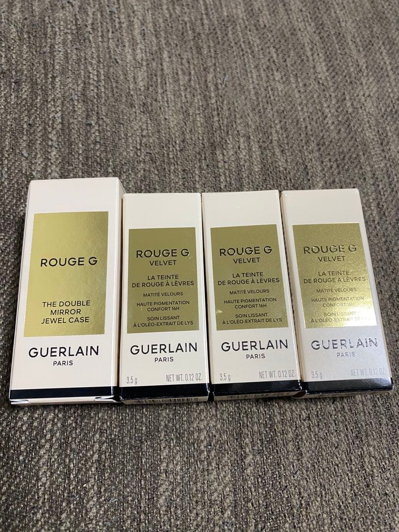 【新品未使用】GUERLAIN ROUGE G リップ3本/ケース1個付き