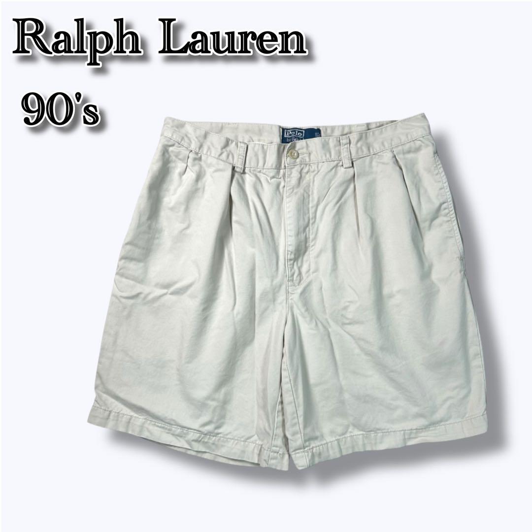 90's'Ralph Lauren TYLER SHORT 2タックチノショーツ