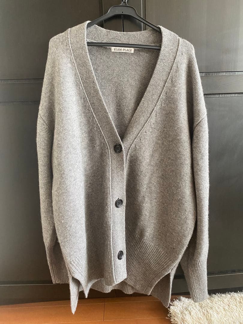 美品】Plage〈R'IAM〉washable WOOLカーディガン グレー - メルカリ