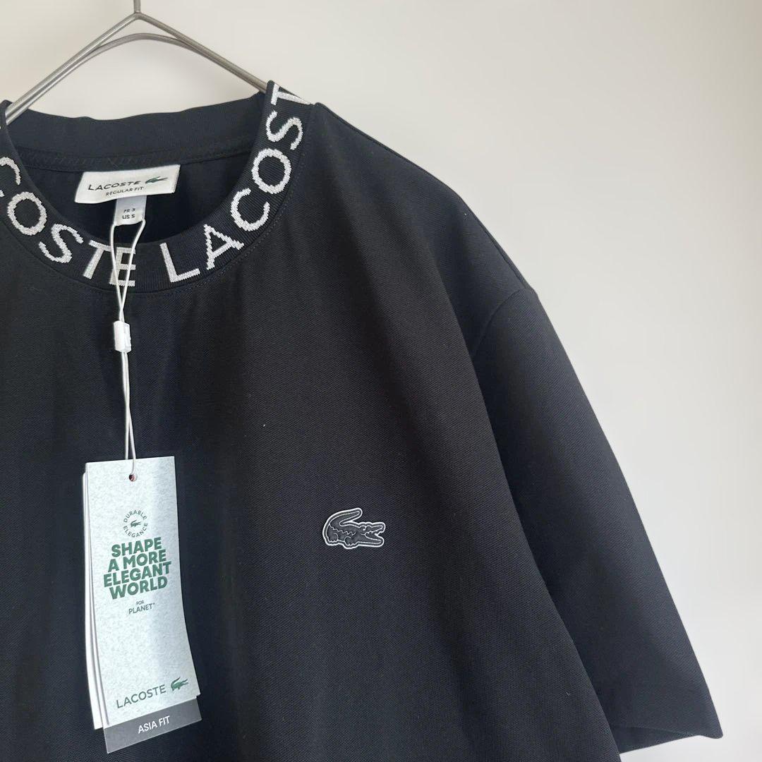 新品タグ付【LACOSTE】ラコステ　正規品　M 新品タグ付き ラコステカットソー 黒 立体LACOSTE - メルカリ
