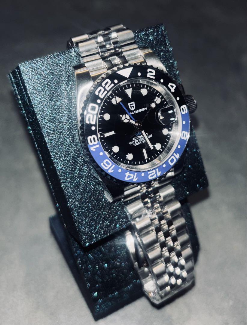 月末特価 新品 GMT マスター II バットマン オマージュ ウォッチ 時計