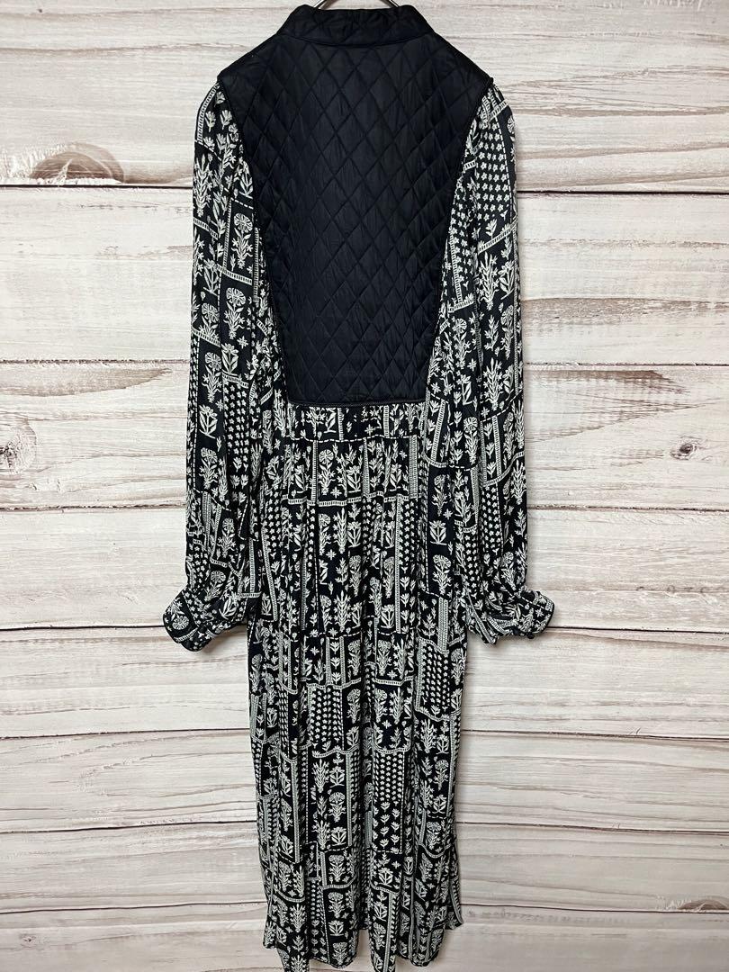 Modal Satin Patch Work Print Dress