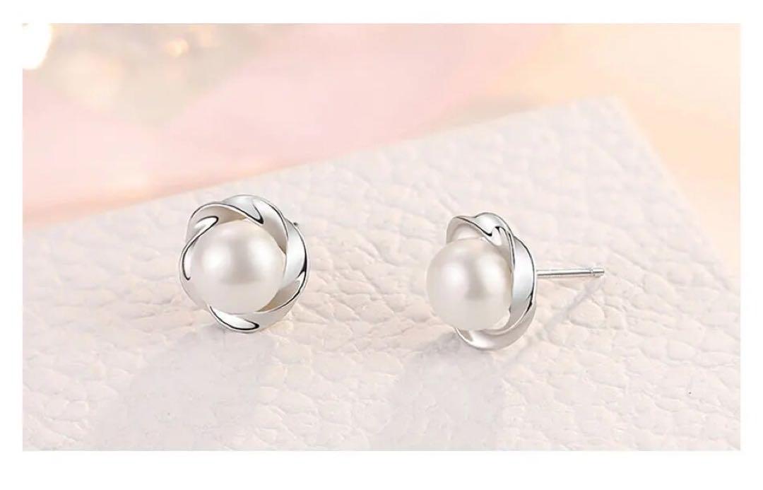 驚きの安さ 優美 ローズ 花 013Ff【高級感】ピアス 聡明 S925 淡水真珠 パール アクセサリー