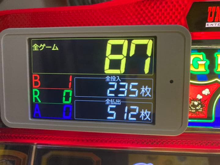 パチスロ 実機 アクロスB-MAX 家スロ コイン不要機 データカウンターセット