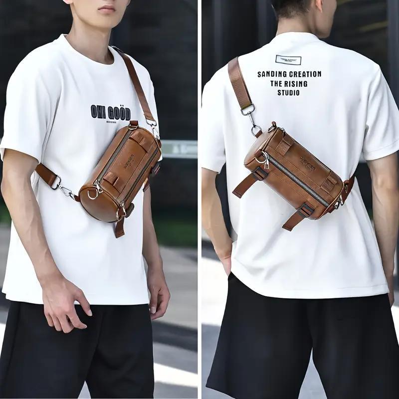 【新品】メンズ用の多機能クロスボディショルダー 男性用チェストバッグ