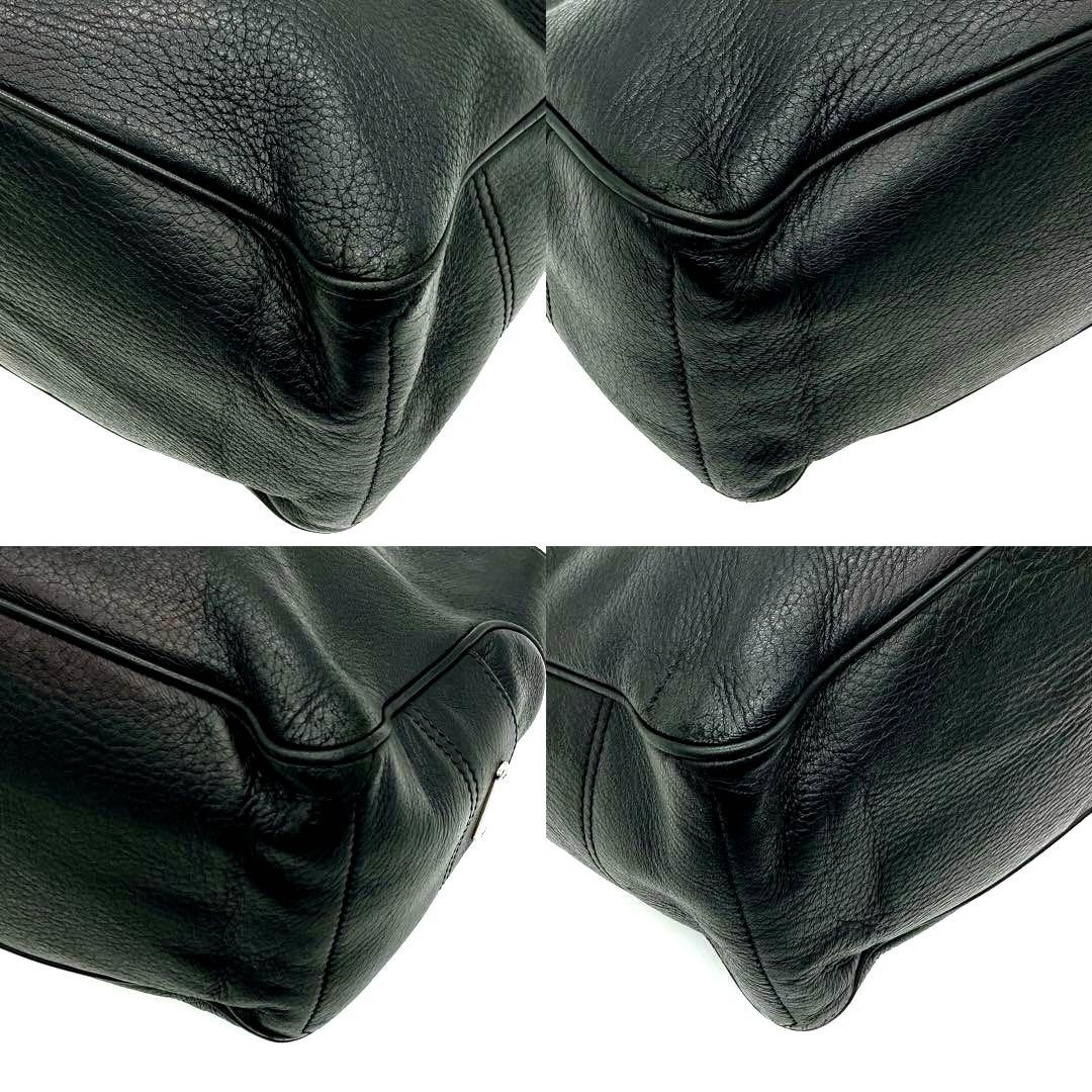 【CELINE】ハンドバッグ レザー ブラック シルバー金具 自立 【CELINE】ハンドバッグ レザー ブラック シルバー金具 自立