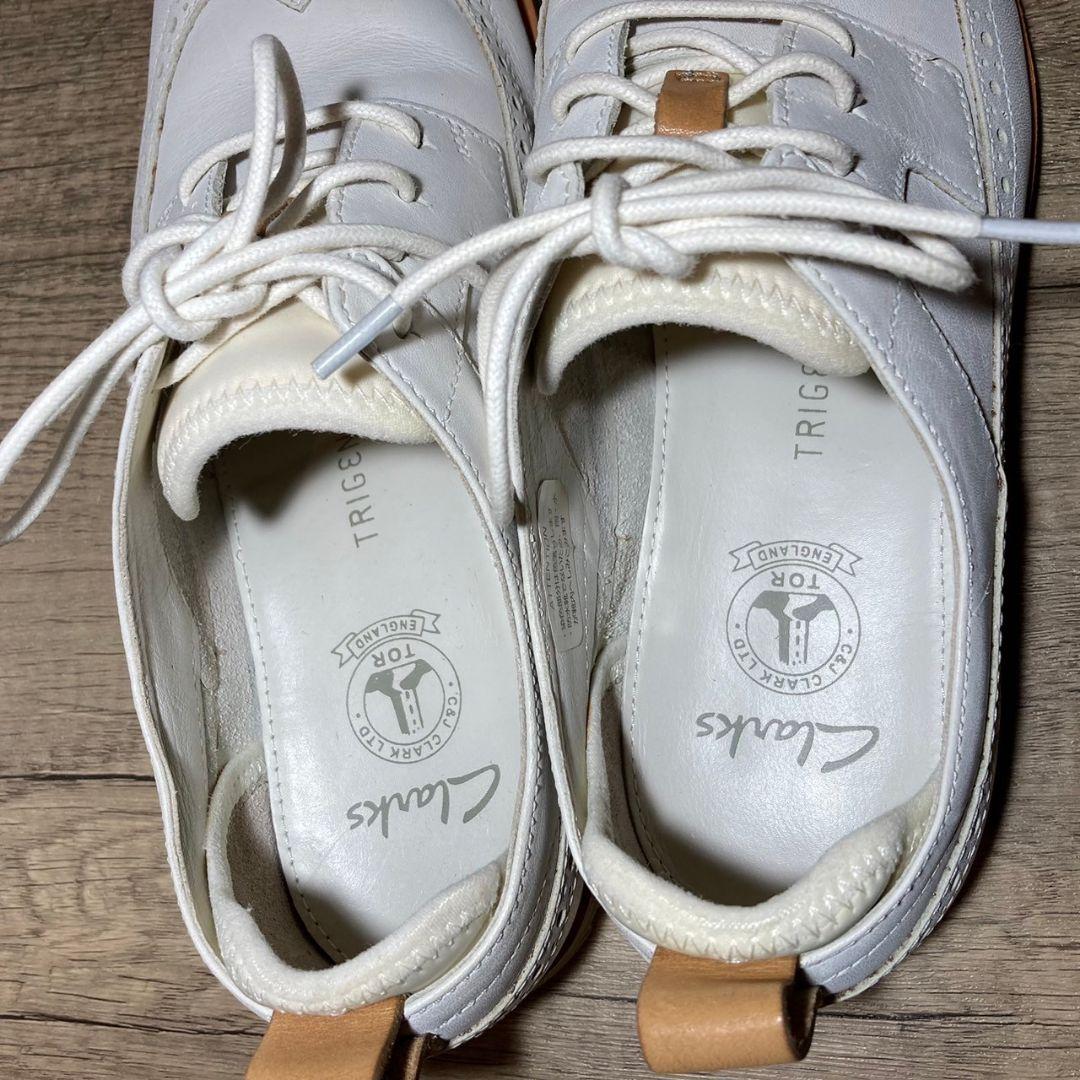 クラークス Clarks 白 スニーカー レザー ドレスシューズ ホワイト