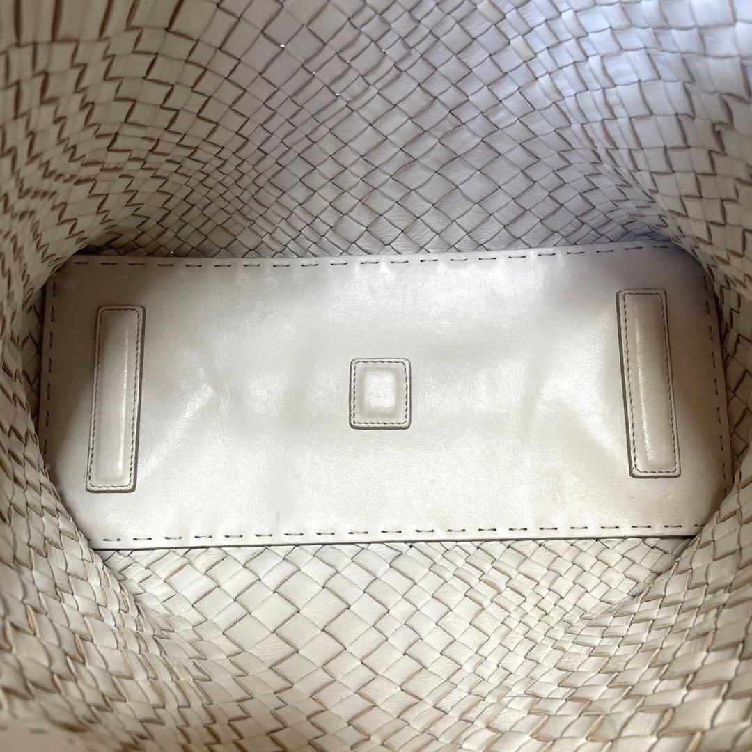 【美品】FALORNI イントレチャート リバーシブル ラムレザー トートバッグ 【美品】FALORNI イントレチャート リバーシブル ラムレザー トートバッグ