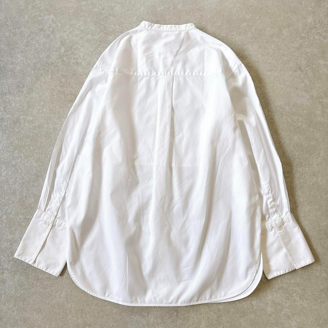 美品 ギャルリーヴィー 定価2.6万 バンドカラー ブザムシャツ ロングシャツ 美品 ギャルリーヴィー 定価2.6万 バンドカラー ブザムシャツ