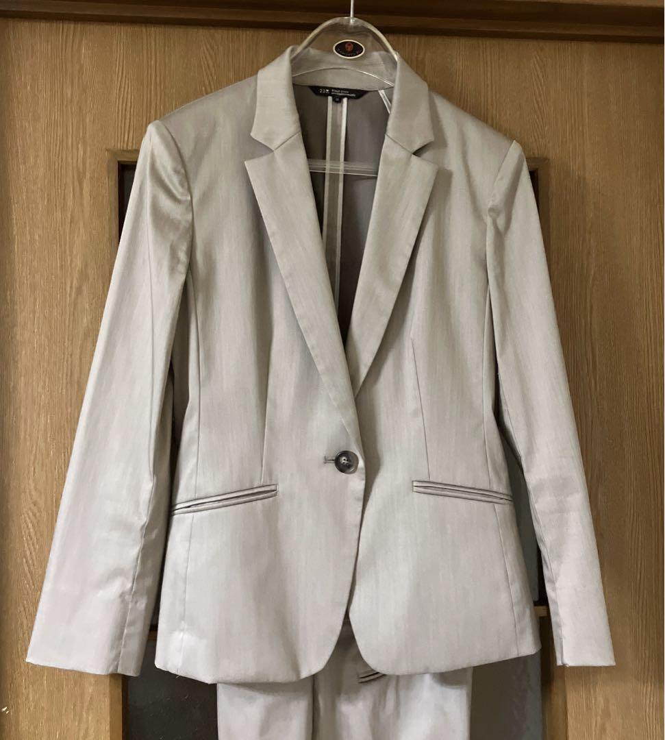 23区 セットアップパンツスーツ 光沢グレー サイズ38 (M) - メルカリ