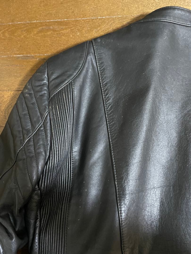 ECHTES LEDER ダブル　レザージャケット　革ジャン　バイカー　本革