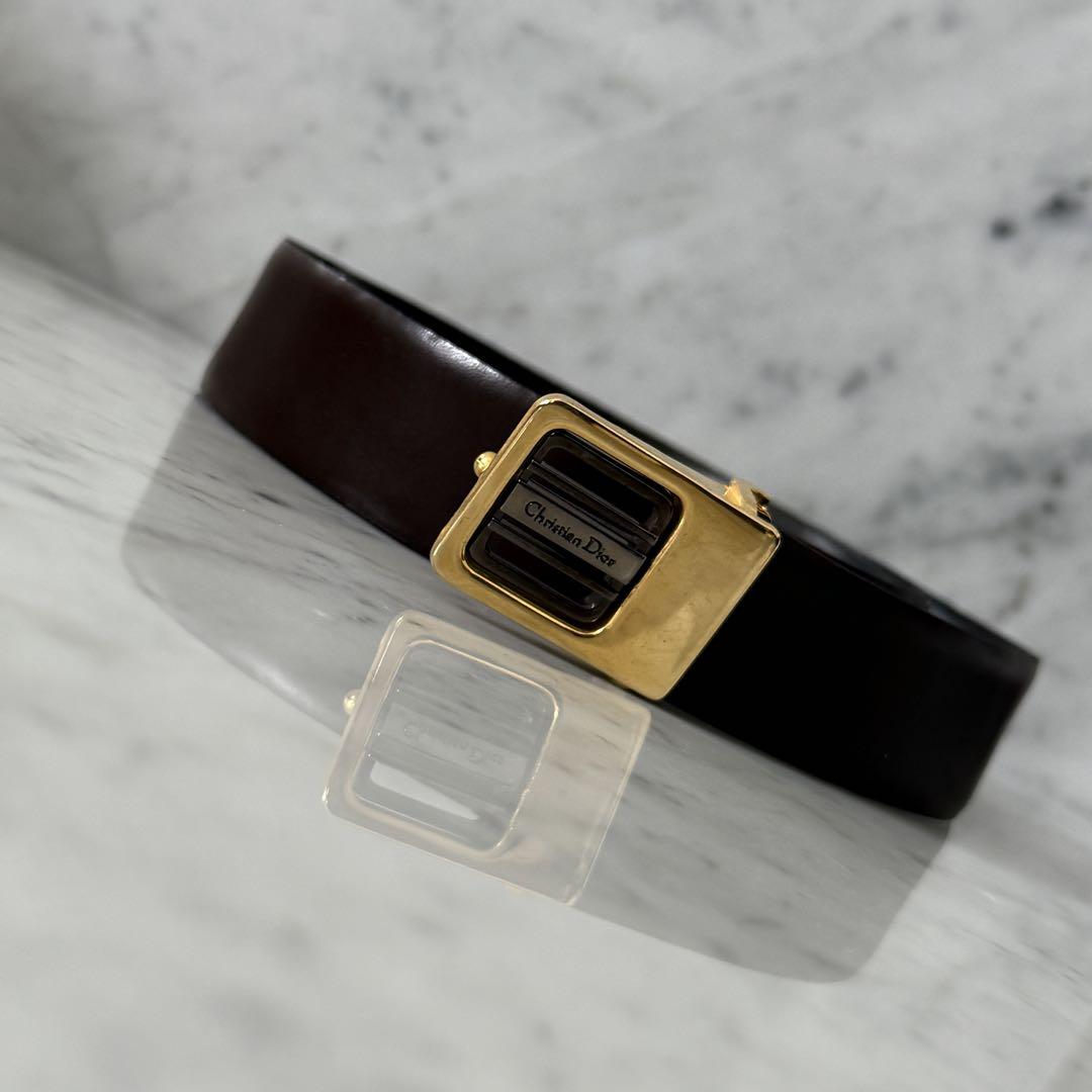 90s 美品 Christian Dior ディオール ベルト 本革 レザー - メルカリ