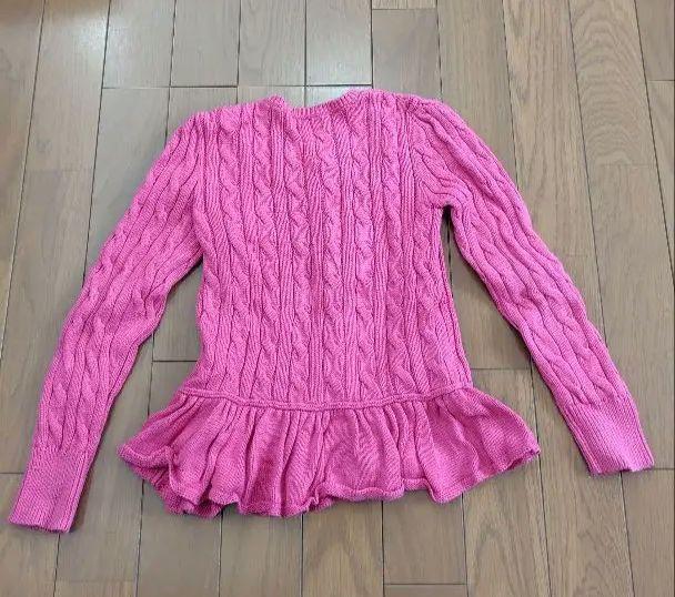 RALPH LAUREN　ペプラムニットカーディガン　120cm