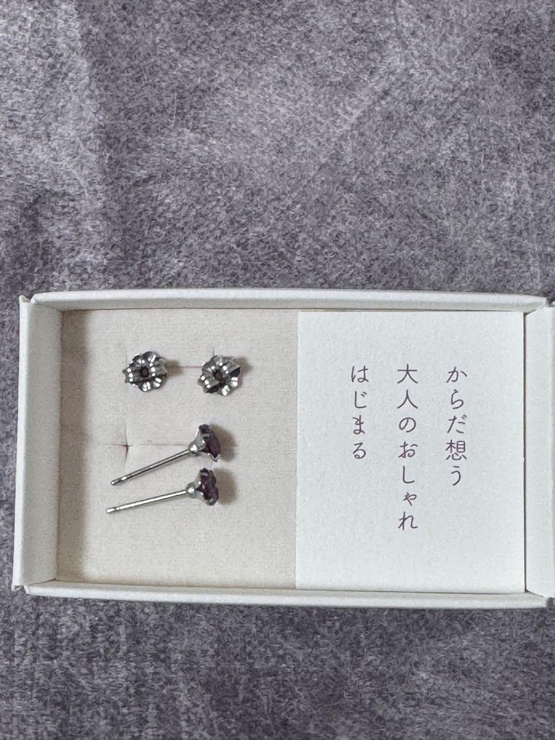 【35】なでしこスタイル　スワロフスキー/一粒ジルコニア「ルビー」５mm