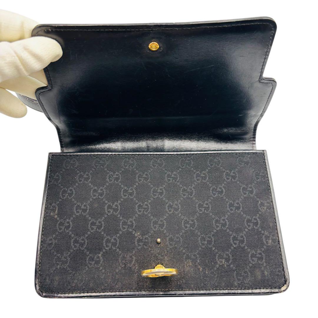 GUCCI グッチ オールドグッチ ハンドバッグ ＧＧ柄 インターロッキング