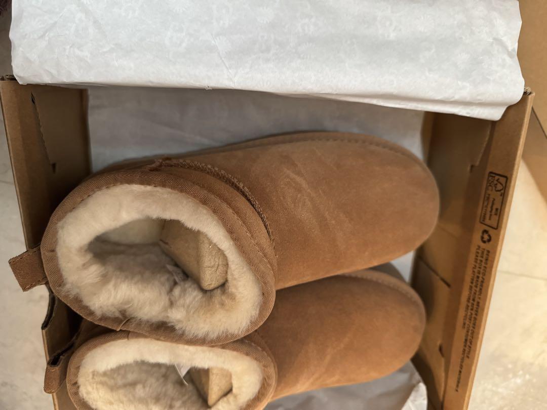 UGG 訳あり！ブラウン スエード 厚底ムートンブーツ 新品未使用