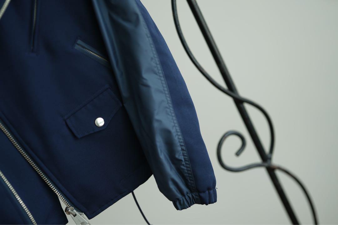 15aw Ganryu 切り替え ダブル ライダース コーチ ジャケット
