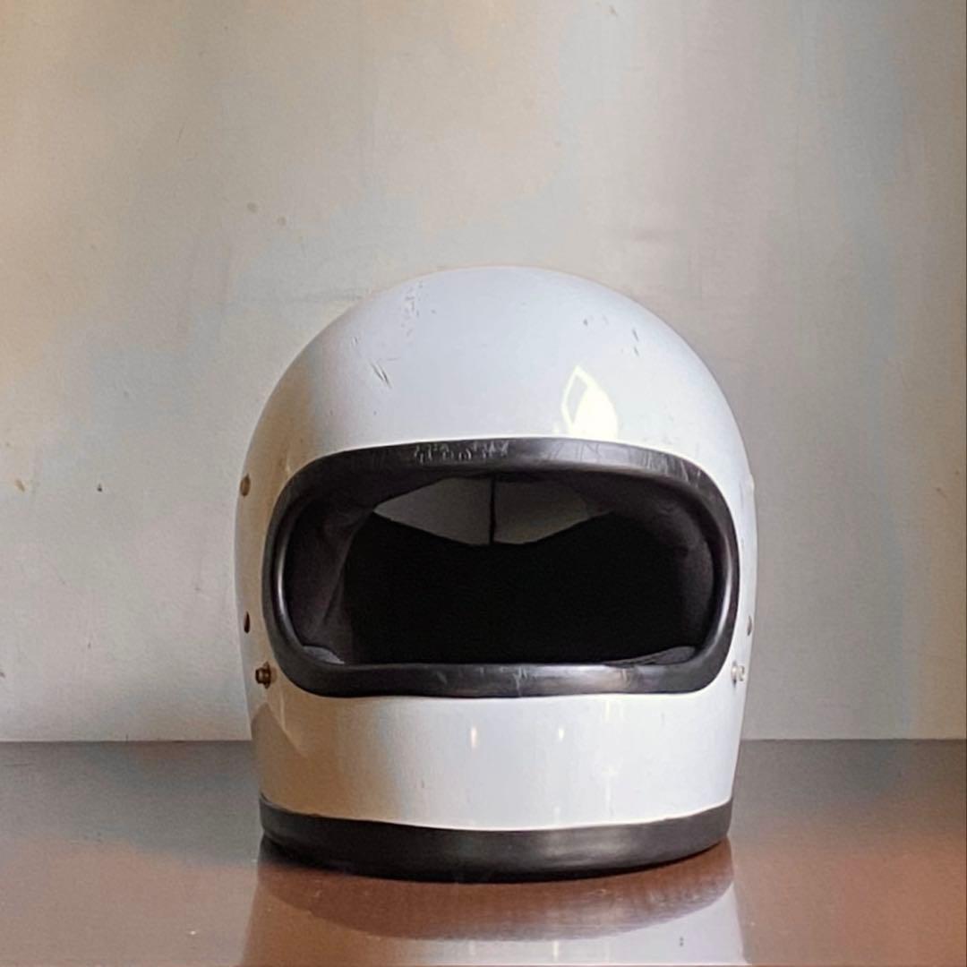 Sシェル 目深加工リペア済み SHOEI S-12 族ヘル シールド付Mサイズ SHOEI