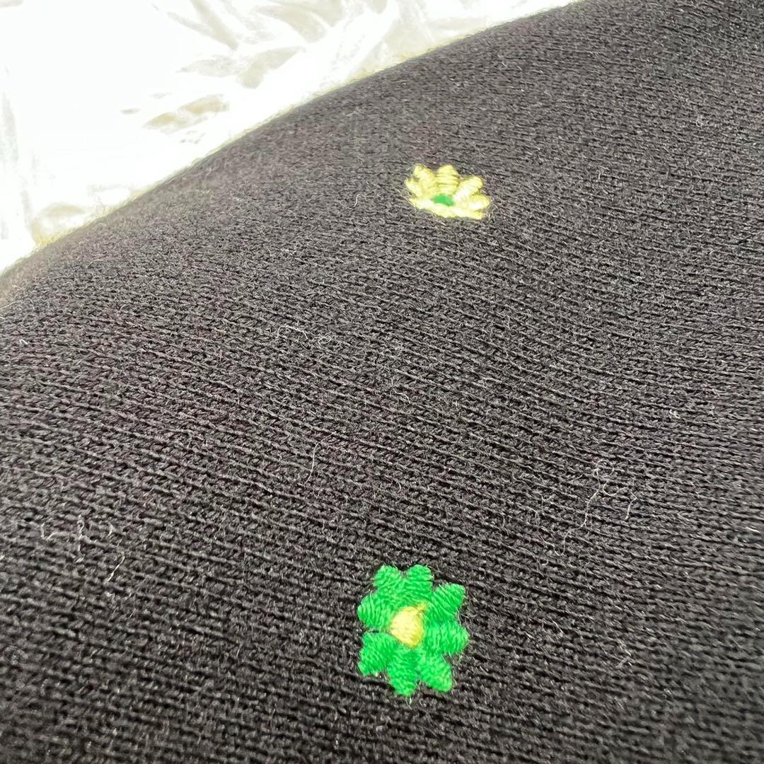 キャバン Caban コットンカシミヤ　エンブロイダリーポロカーディガン 刺繍