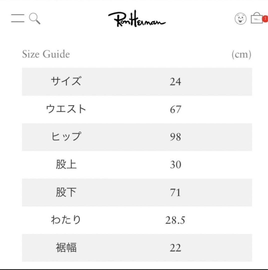 RHC ロンハーマン ストレート デニム レディース 24 パンツ ブラック 黒