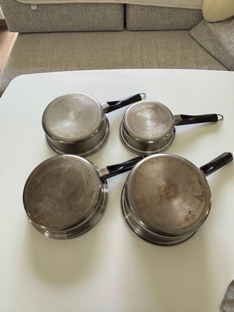 中古　Amway クィーンクックウェア　中フライパン&大中小ソースパン