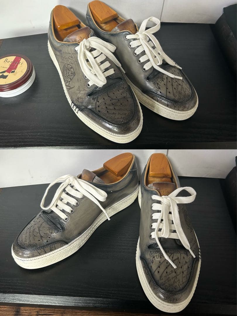 美品　Berluti　プレイタイム スクリット カリグラフィ スニーカー　7.5