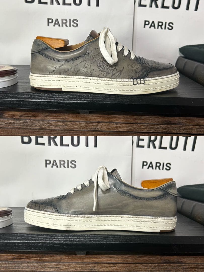 美品　Berluti　プレイタイム スクリット カリグラフィ スニーカー　7.5