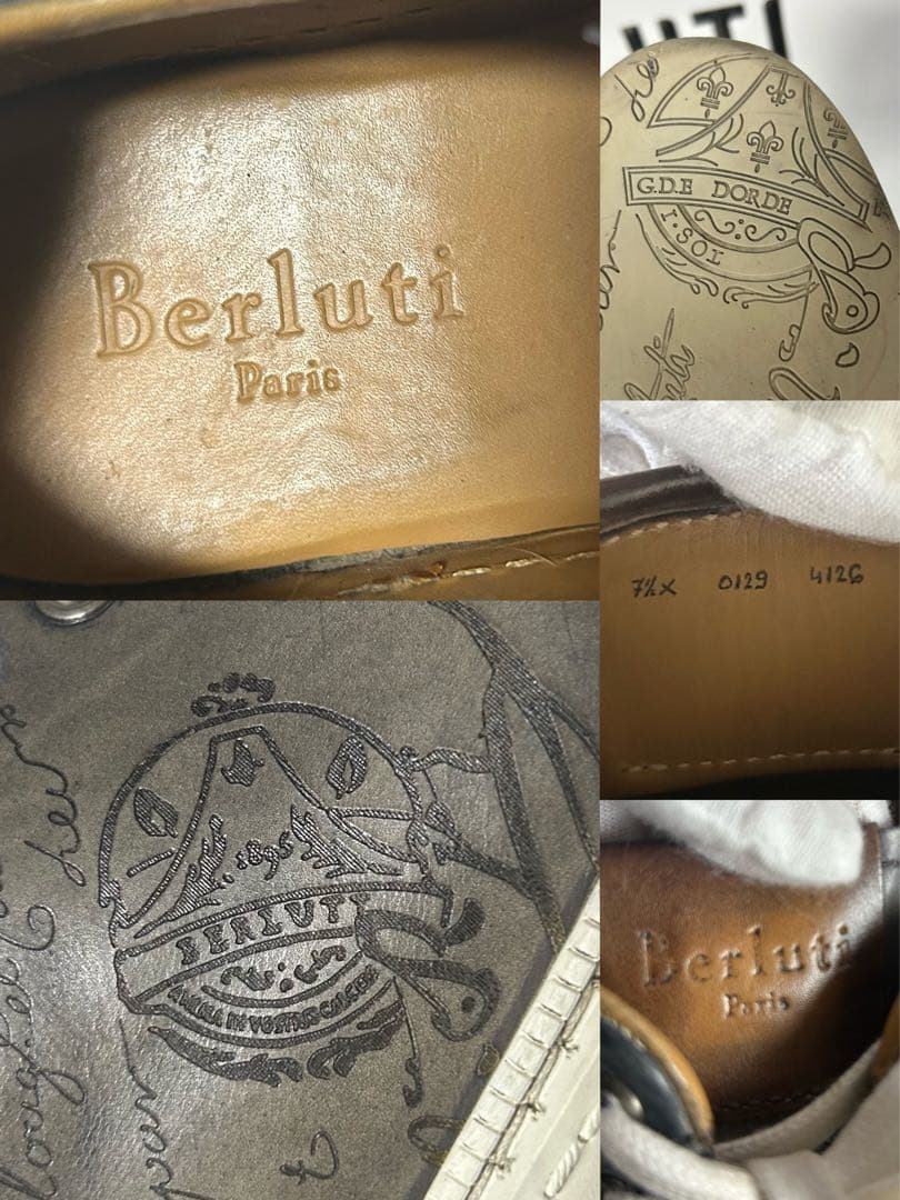 美品　Berluti　プレイタイム スクリット カリグラフィ スニーカー　7.5