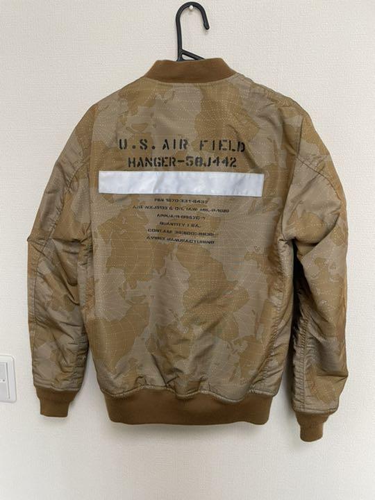 のでご➡ AVIREX 地図柄 ボンバーフライトジャケット 7Tdkz-m68753118112 STENCIL MA-1 フライトジ