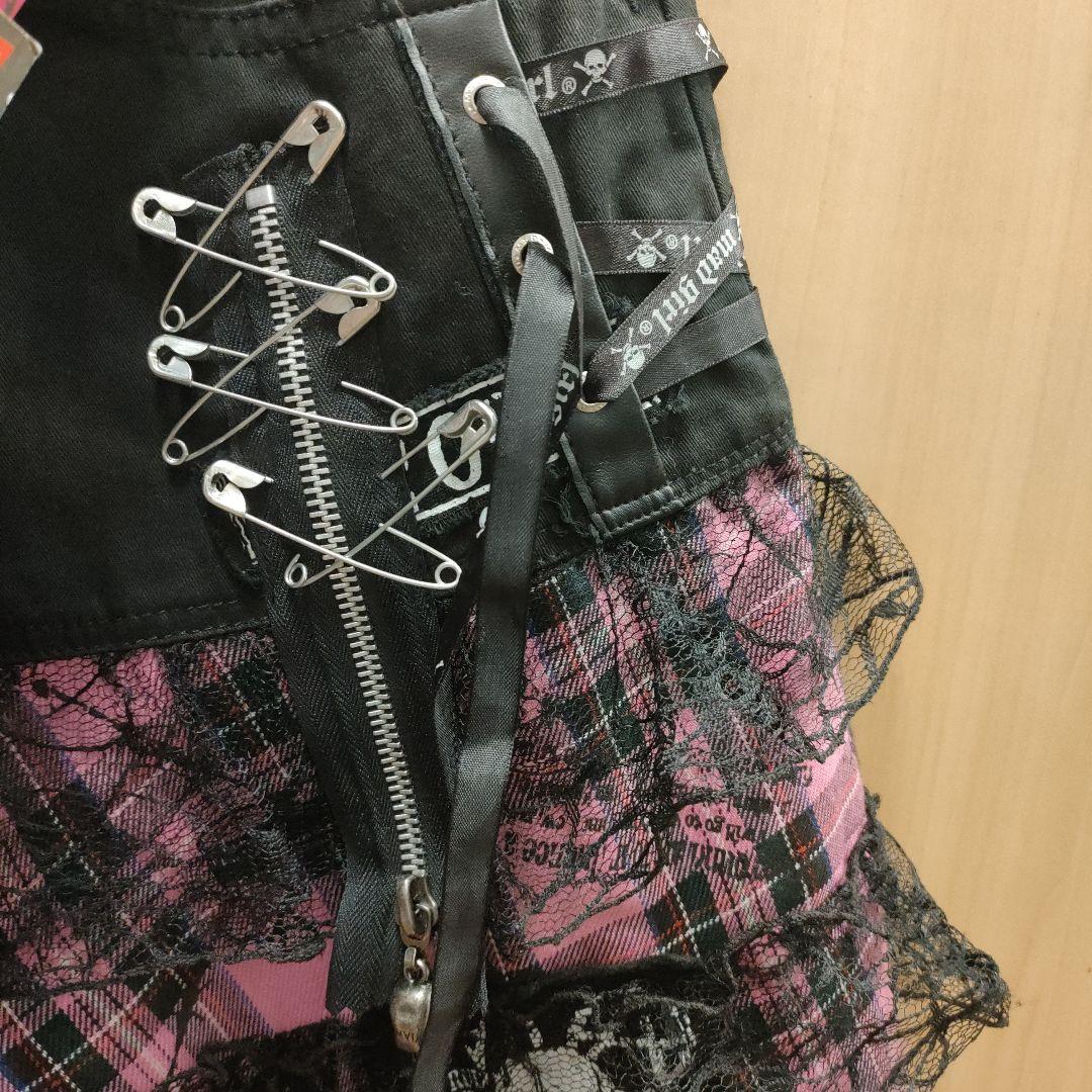 MADPUNKS チェック柄ミニスカート
