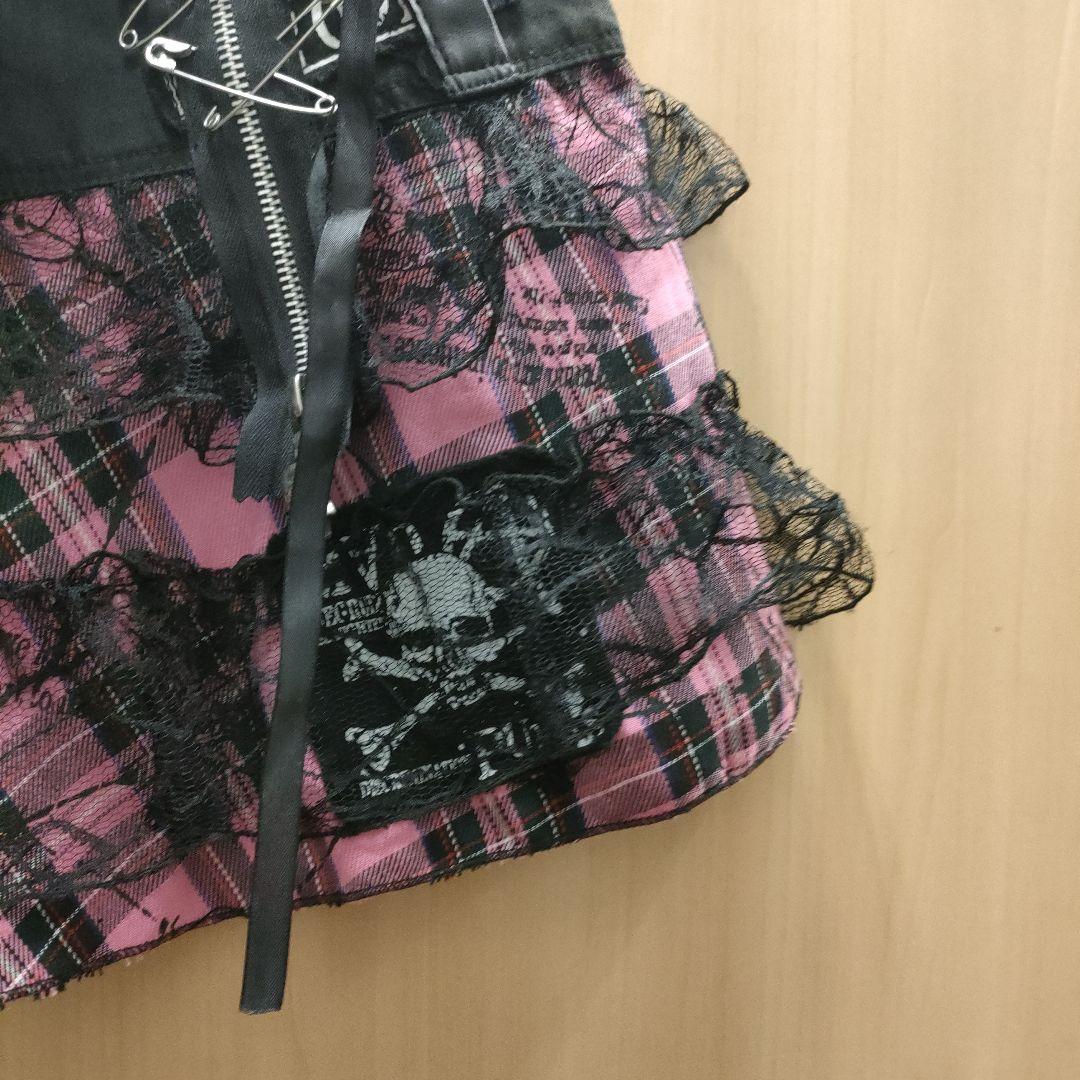 MADPUNKS チェック柄ミニスカート