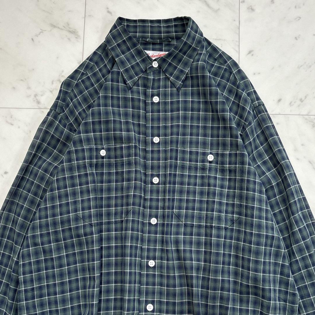 美品♪スピック&スパン コットンボイルチェックシャツ ゆったり