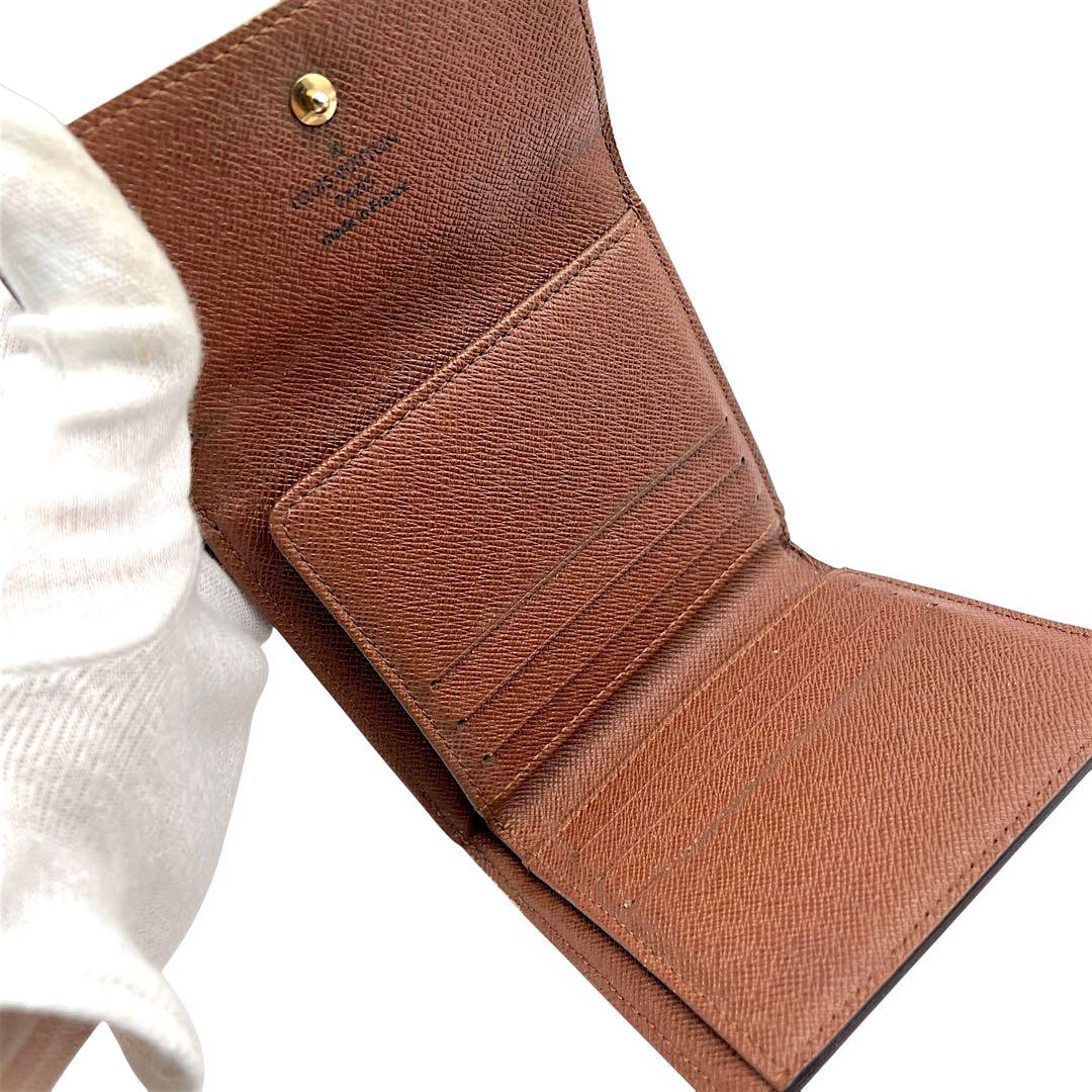 【美品】LOUIS VUITTON ルイヴィトン　折り財布　モノグラム　Wホック
