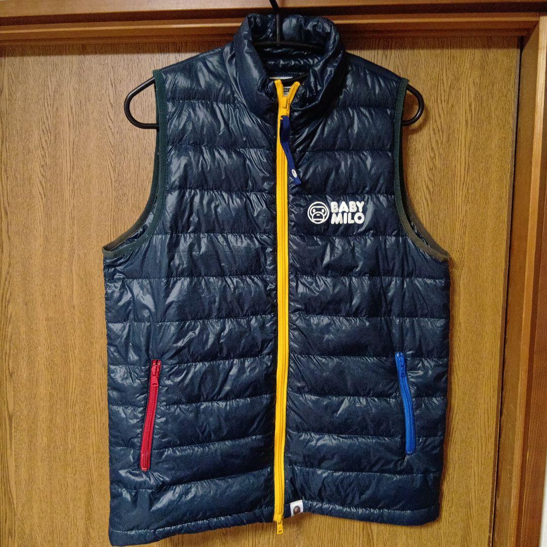 お値下げAPE BAPE KAWS BABY MILO ダウンベスト　S