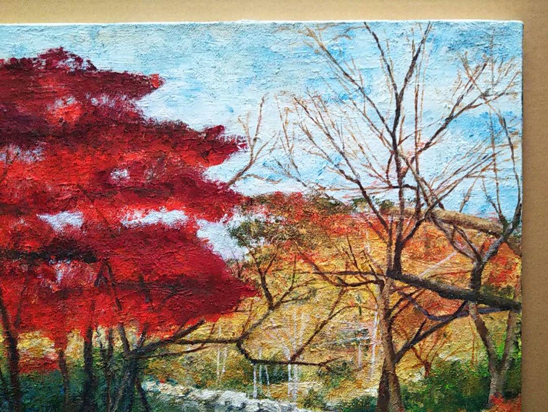 油絵 風景画 京都もみじ P10【11月】 油絵 風景画 京都もみじ P10【11月】