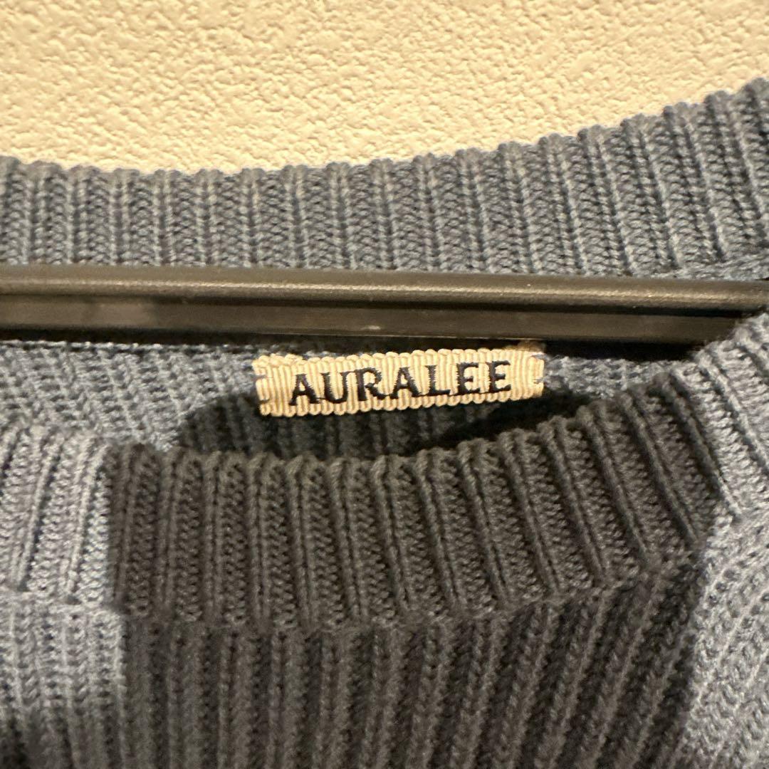 AURALEE ハードツイストメリノ アランニット サイズ4 ブラック
