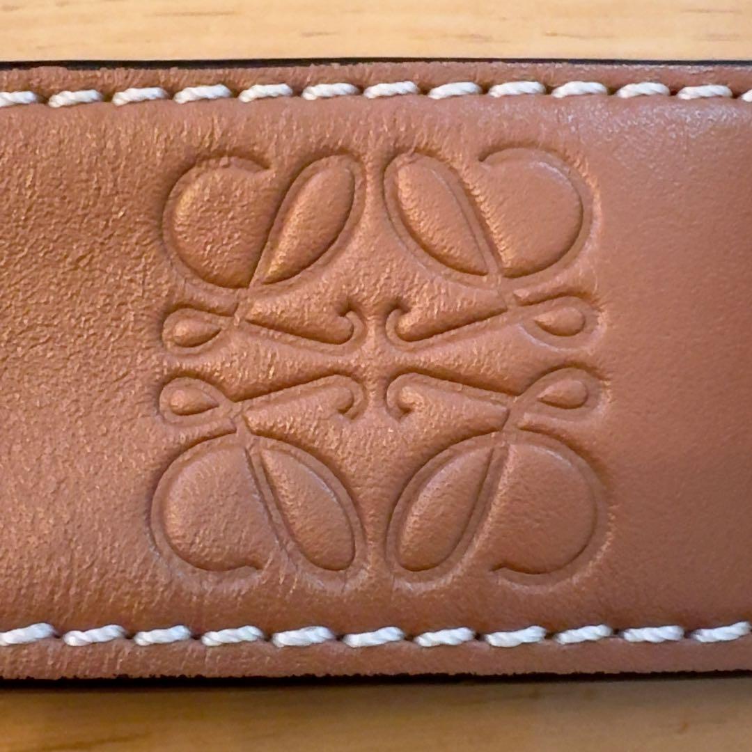 LOEWE スラップブレスレット スモール タン 正規品！ ロエベ スラップ ブレスレット スモール カーフ タン