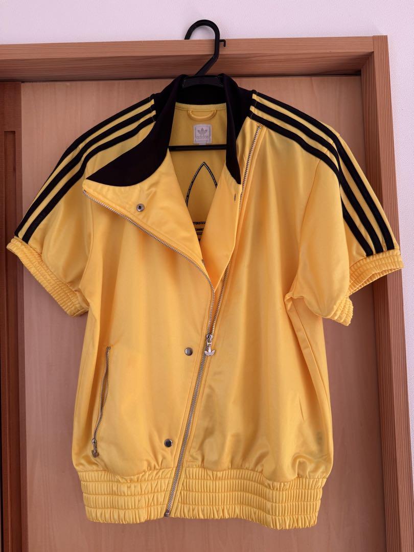 【激レア】adidasアディダス 半袖 ライダース ジャージ レザー調ジャケット