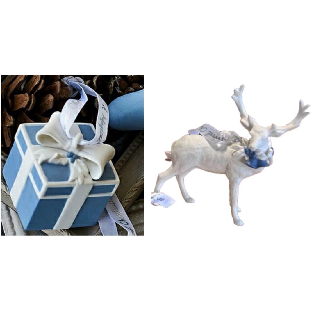2個set ウェッジウッド ホリデイ オーナメント ブルーボックス ギフトWEDGWOOD