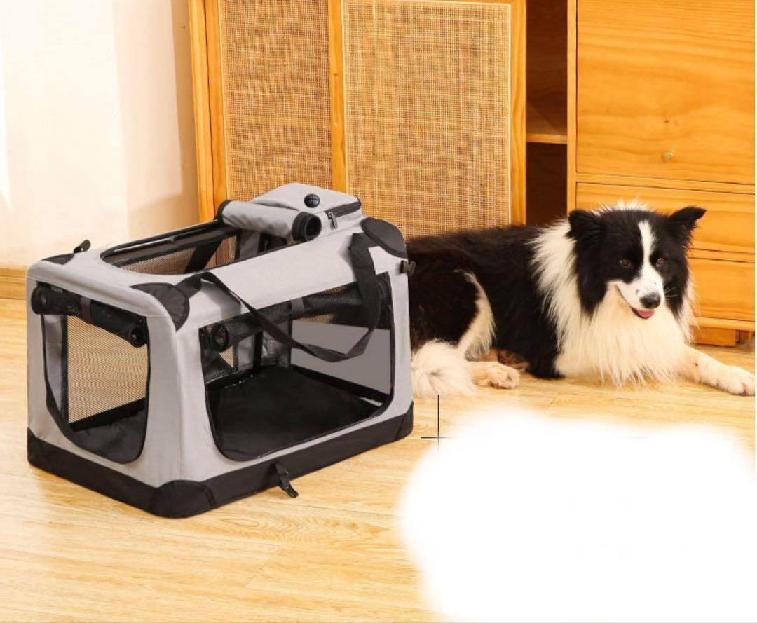 猫　犬 ソフトクレート 犬用クレート（カーキ,L,72*52*52CM) 猫 犬 ソフトクレート 犬用クレート（カーキ,L,72*52*52CM