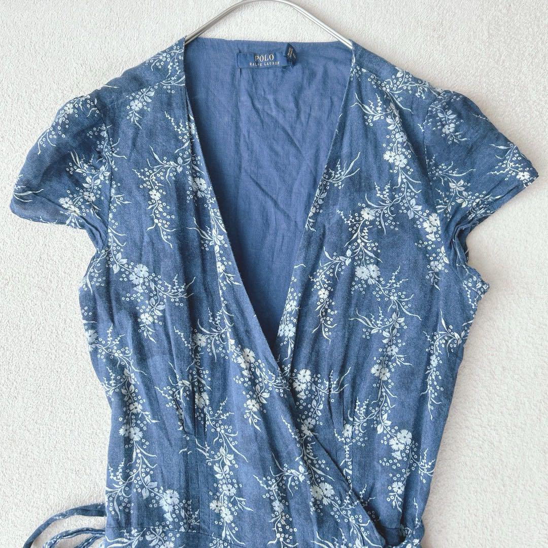 美品✨ポロラルフローレン カシュクールワンピース リボン