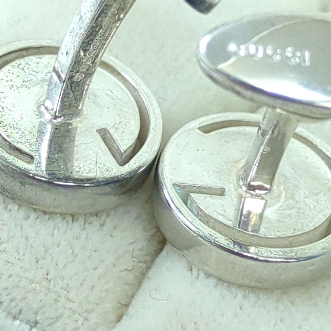 GUCCI グッチ　カフリンクス　カフスボタン　Gロゴ　シルバー925