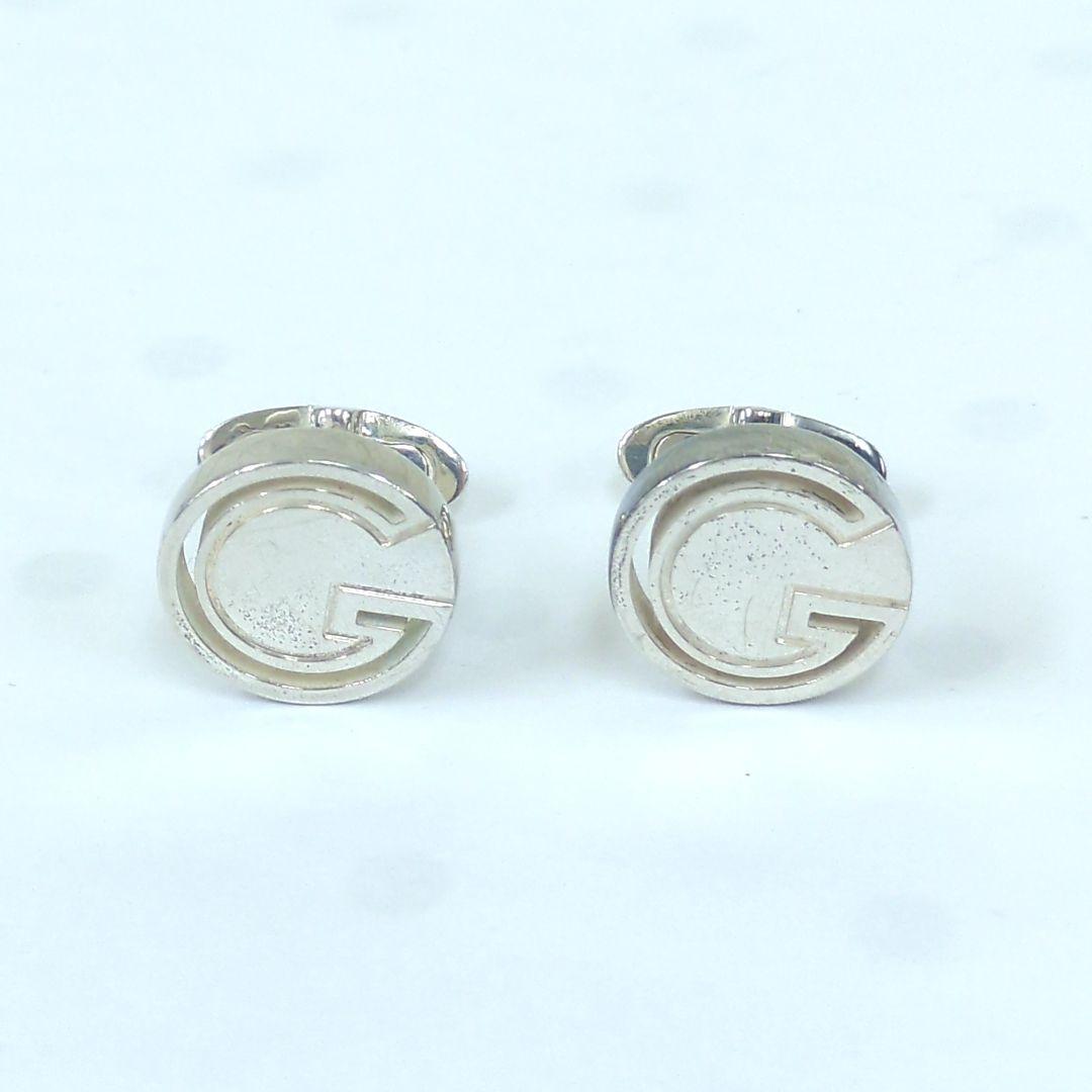 GUCCI グッチ　カフリンクス　カフスボタン　Gロゴ　シルバー925